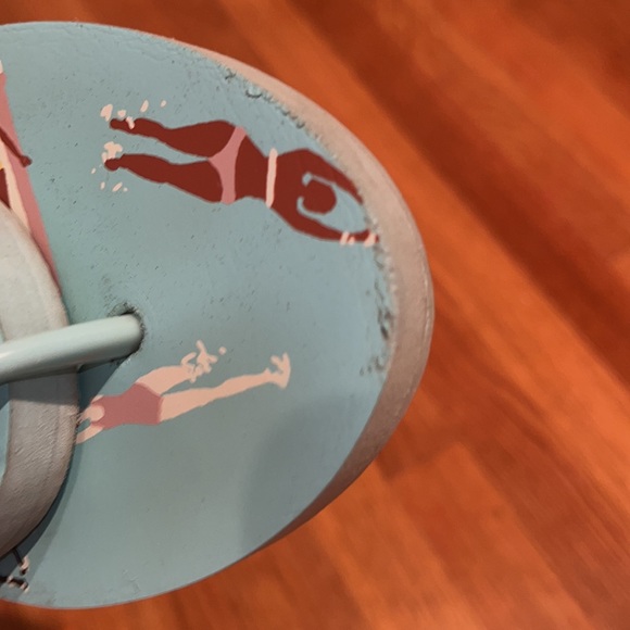 Kate Spade size 8 icy blue cushie flip flops beach and swim motif - Picture 11 of 14